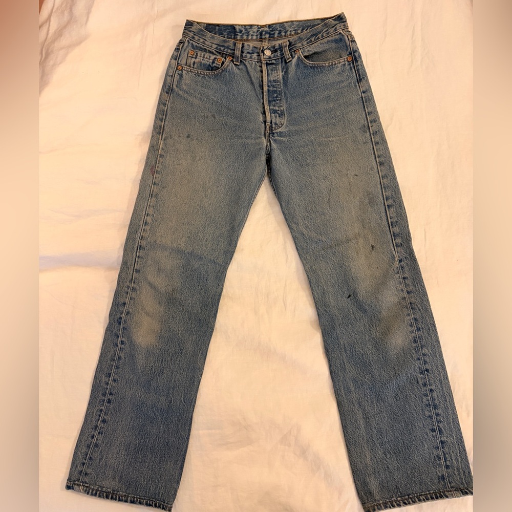 Vintage Levi's Light Blue Straight Leg Jeans tag size 30 x 34